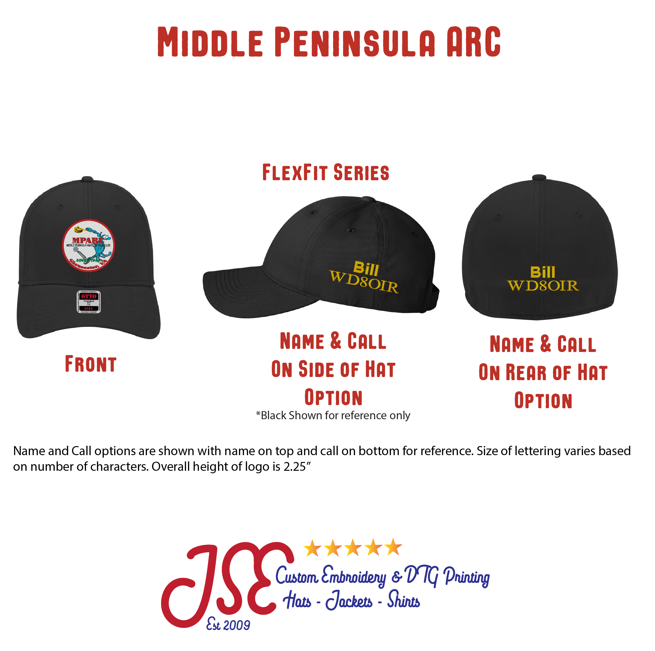 Middle Peninsula ARC Hat - JSE Embroidery